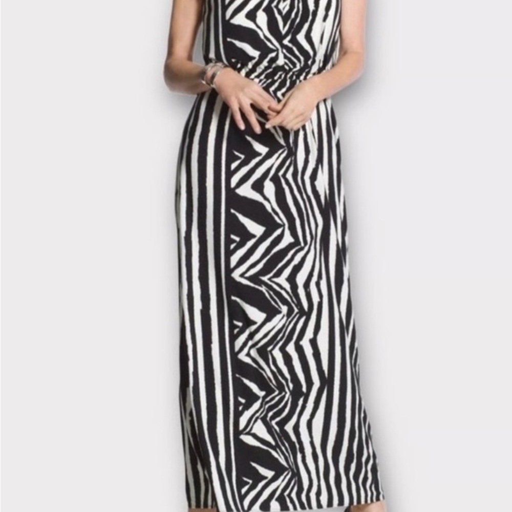Chic Zebra Print Maxi Dress